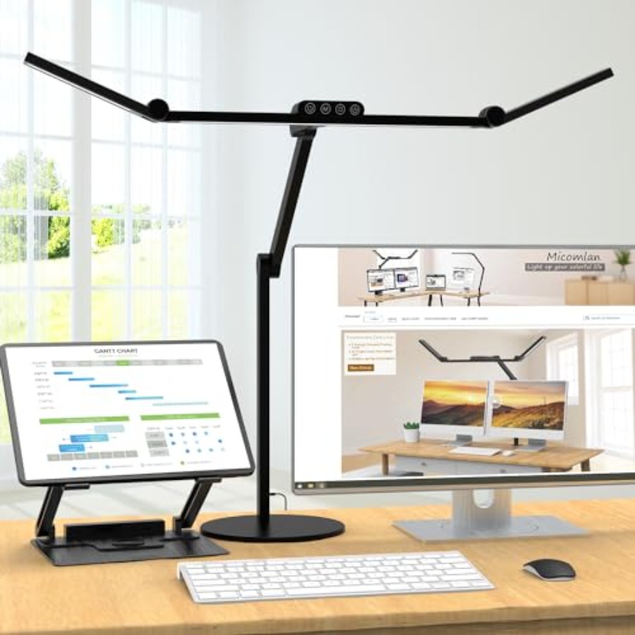 Desk Lamp Led - Architect Schreibtischlampe mit Atmosphärenbeleuchtung, verstellbare LED-Schreibtischleuchte