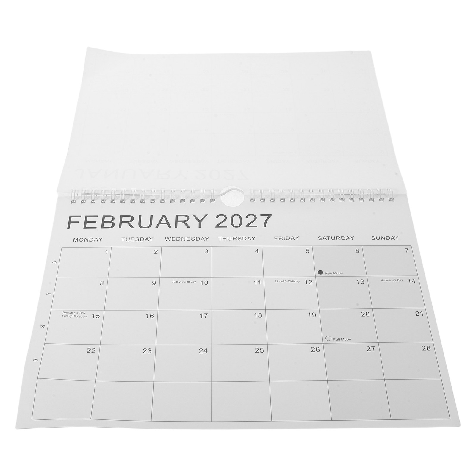 Home Office Wallpaper - Papierkalender 2027-2028 Englischer Wandkalender im Hochformat