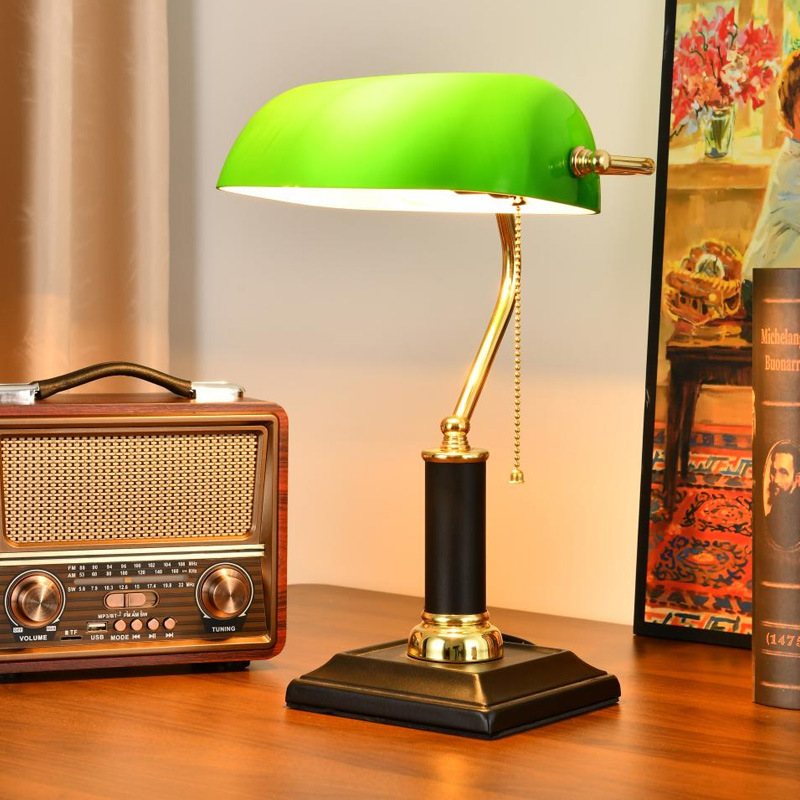 Home Office Lamp - Vintage Republikanische Shanghai Amerikanische Retro Massiv-Messing