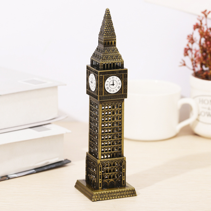 Home Office London - Big Ben London Büro-Desktop-Ornamente, Metallhandwerk, Großbritannien,