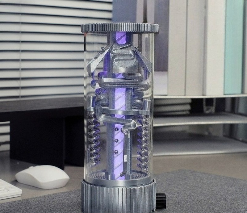Home Office Lamp - Stressabbauende rotierende Stahlkugel-Schreibtischlampe RGB Fernbedienung Nachtlicht