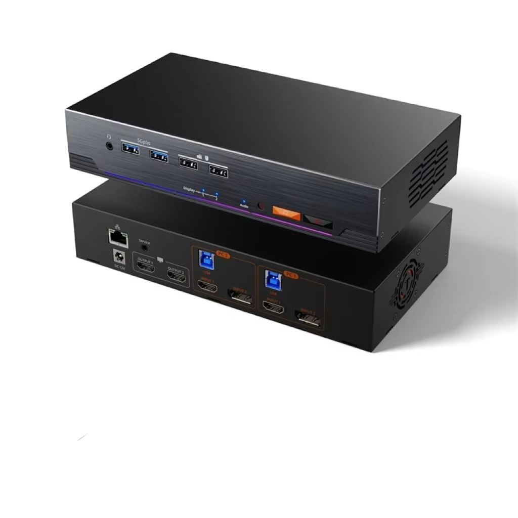Home Office Kvm Switch - TESmart KVM-Switch 8K 2x2 Dual DP