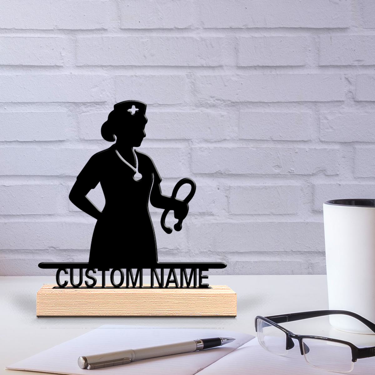 Home Office Industrial Style - 1 Stück lustige, personalisierte, individuelle Krankenschwester-Wanddekoration