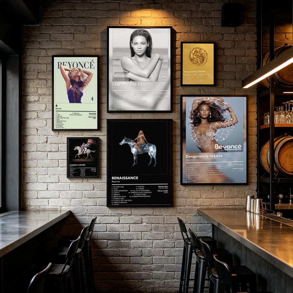 Home Office Wallpaper - Sängerin B-Beyonce Musikalbum-Poster HD Wandaufkleber für