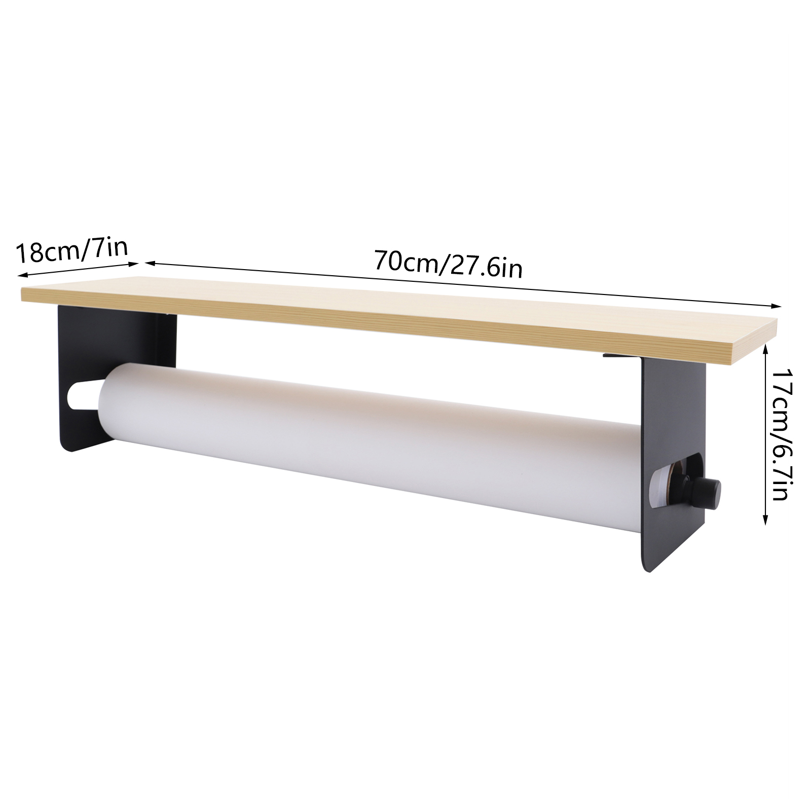 Home Office Wallpaper - Wandmontierter Kraftpapier-Spender und -Schneider 24 Zoll