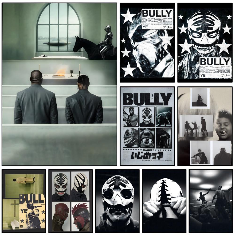 Home Office Ye - Ye Hip-Hop-Musikalbum-Bully-Poster, HD, selbstklebende Wanddekoration für