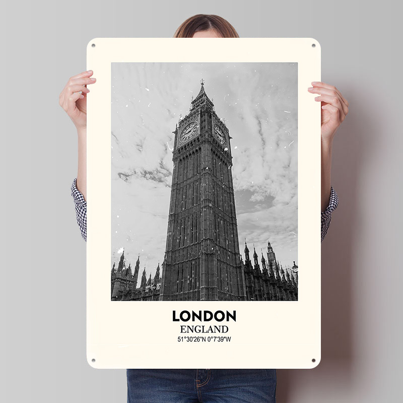 Home Office London - London Big Ben Gedrucktes Poster, personalisierte