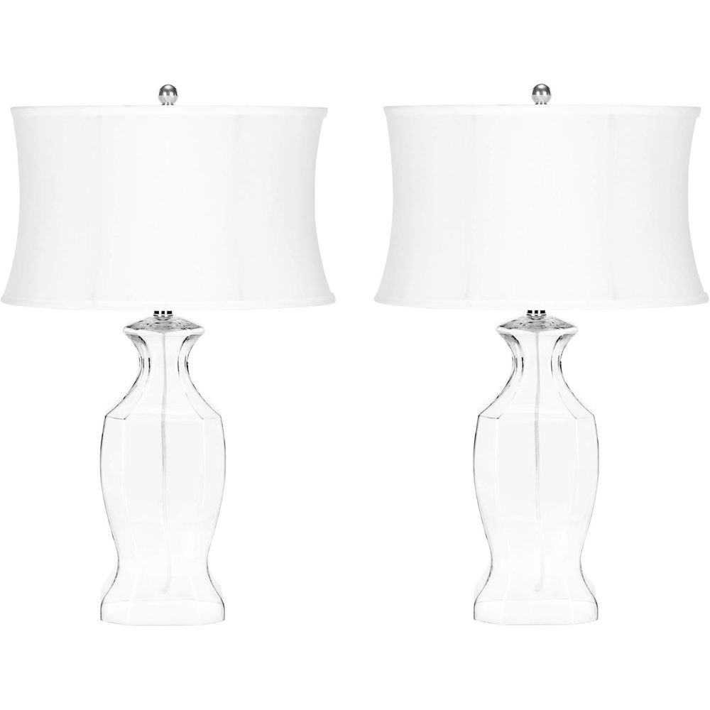 Desk Lamp Led - Klarglas 28-Zoll Tischlampen-Set für Schlafzimmer, Wohnzimmer