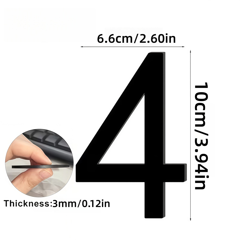 1 Stück Selbstklebende 3D-Zahl – Home Office Number Bewertung und Preis