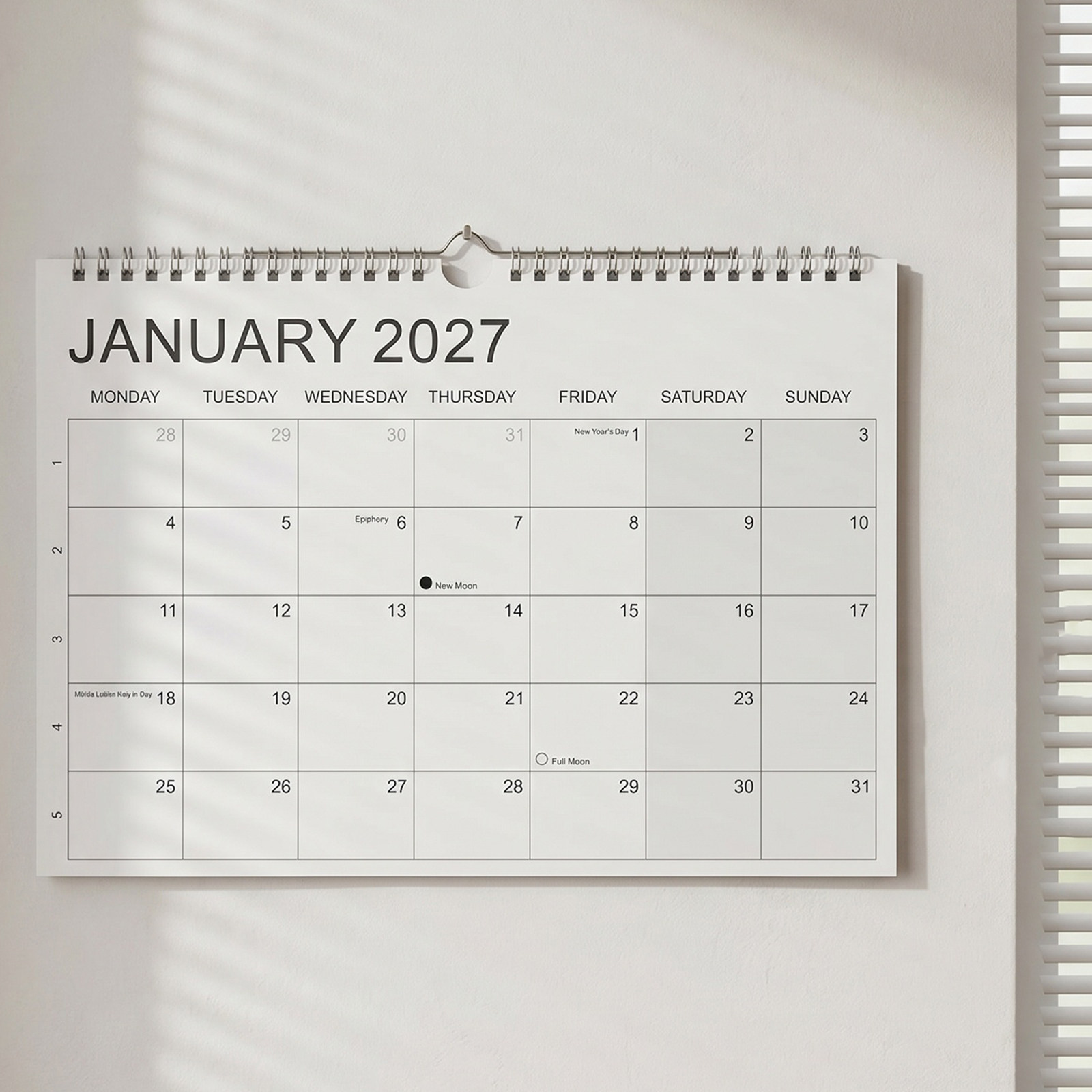 Papierkalender 2027-2028 Engli – Home Office Wallpaper Bewertung und Preis