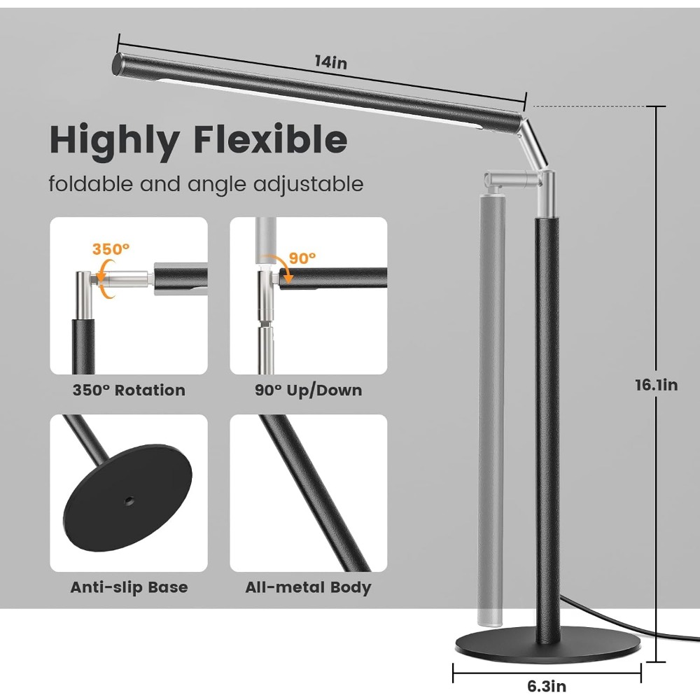 16 Zoll Verstellbare Metall-LE – Desk Lamp Led Bewertung und Preis