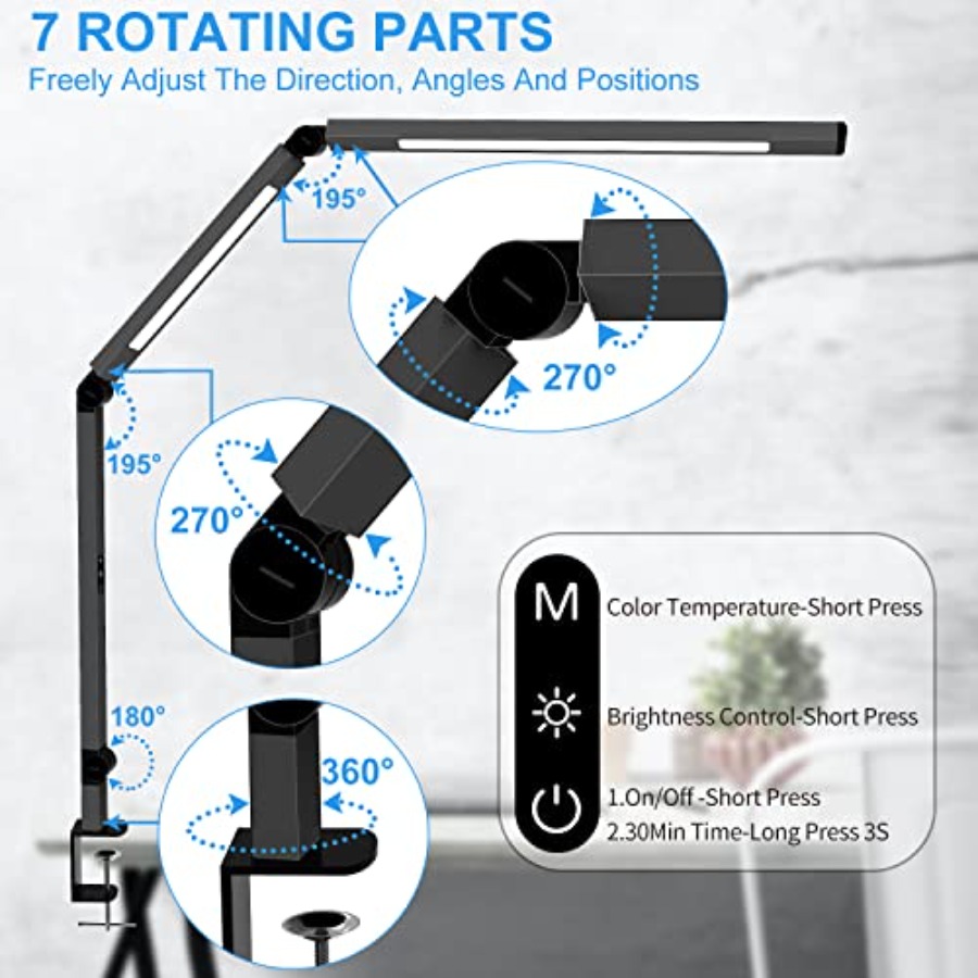 LED-Schreibtischlampe mit Klem – Desk Lamp Led Bewertung und Preis