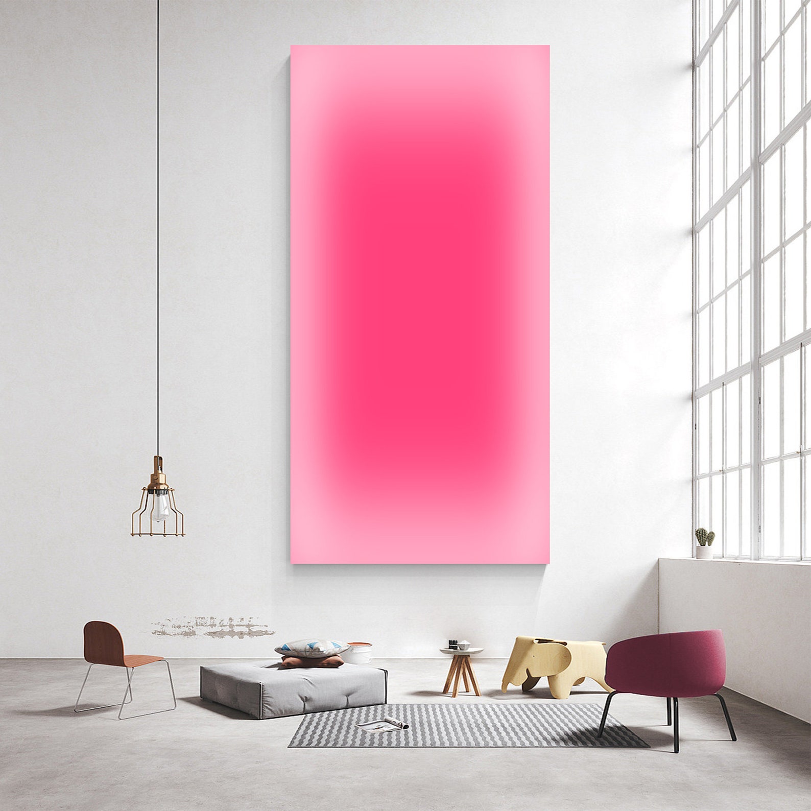 Abstrakte rosa Ombre-Kunst, Ne – Home Office Youtube Bewertung und Preis