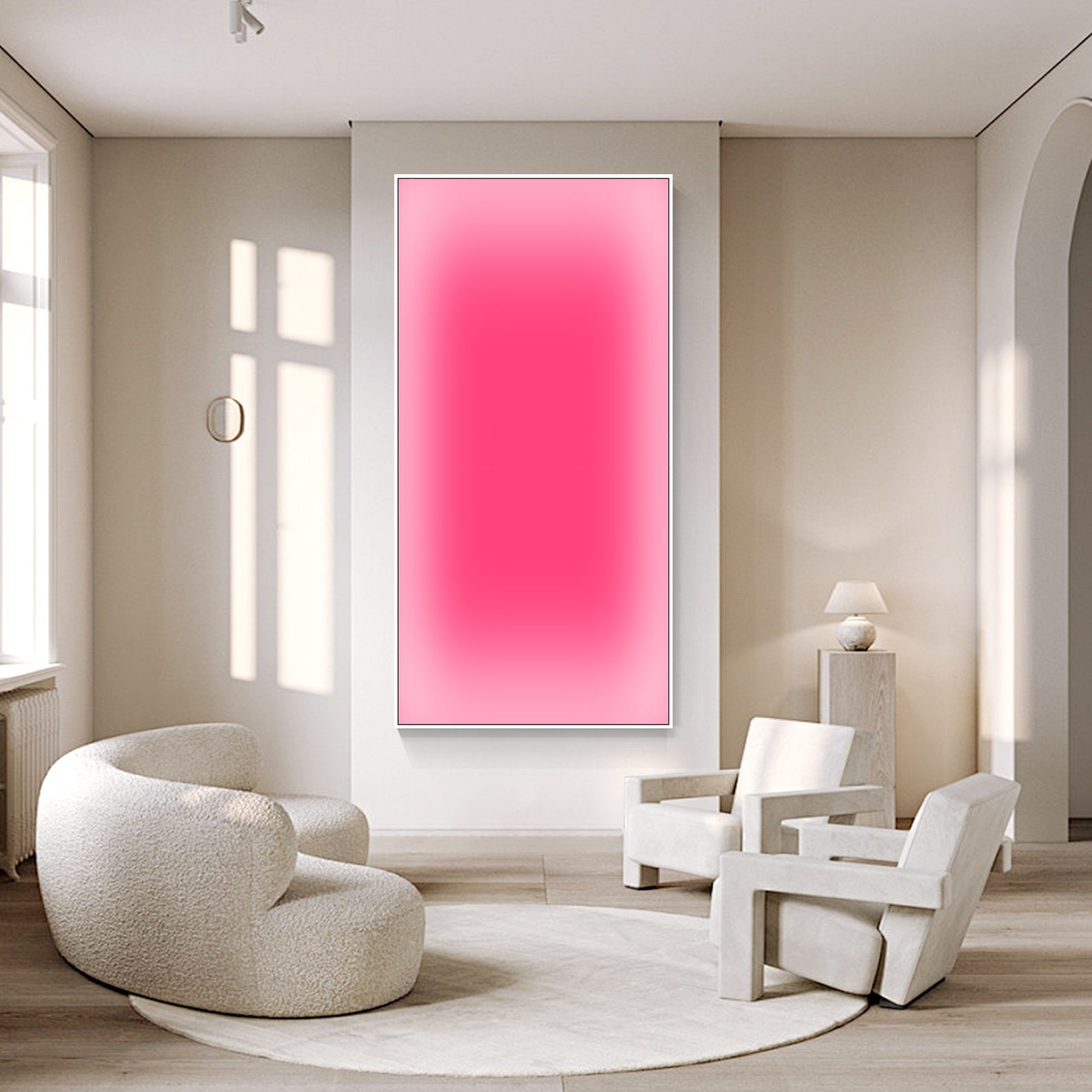 Abstrakte rosa Ombre-Kunst, Ne – Home Office Youtube Bewertung und Preis