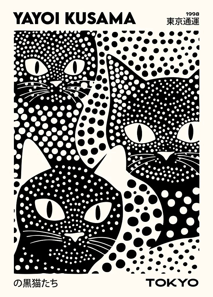 Yayoi Kusama Black Cats Series – Home Office Youtube Bewertung und Preis