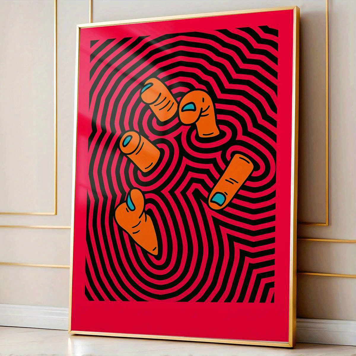 Moderne abstrakte Fingerkunst- – Home Office Youtube Bewertung und Preis