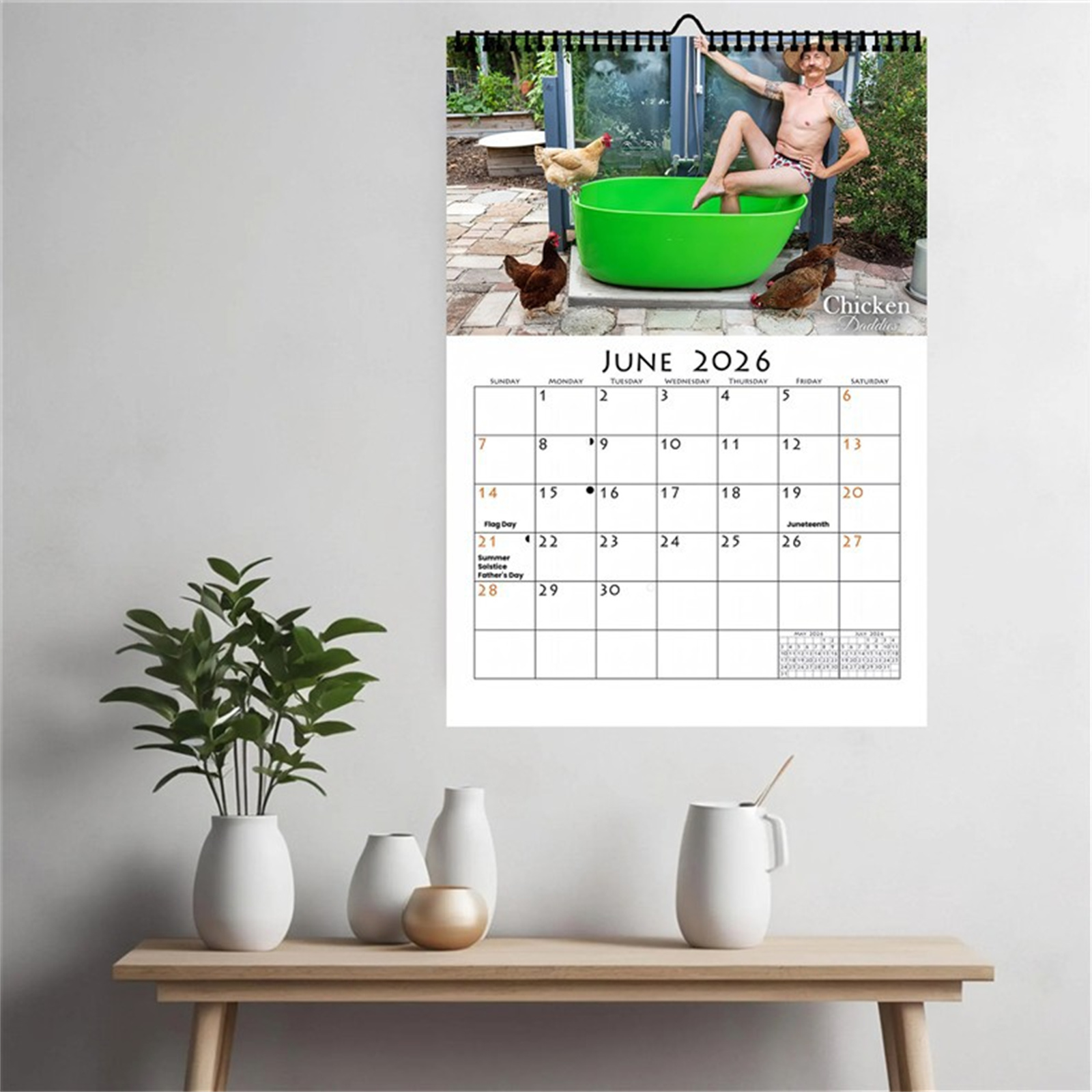 2026 Lustiger Huhn-Daddy-Wandk – Home Office Wallpaper Bewertung und Preis