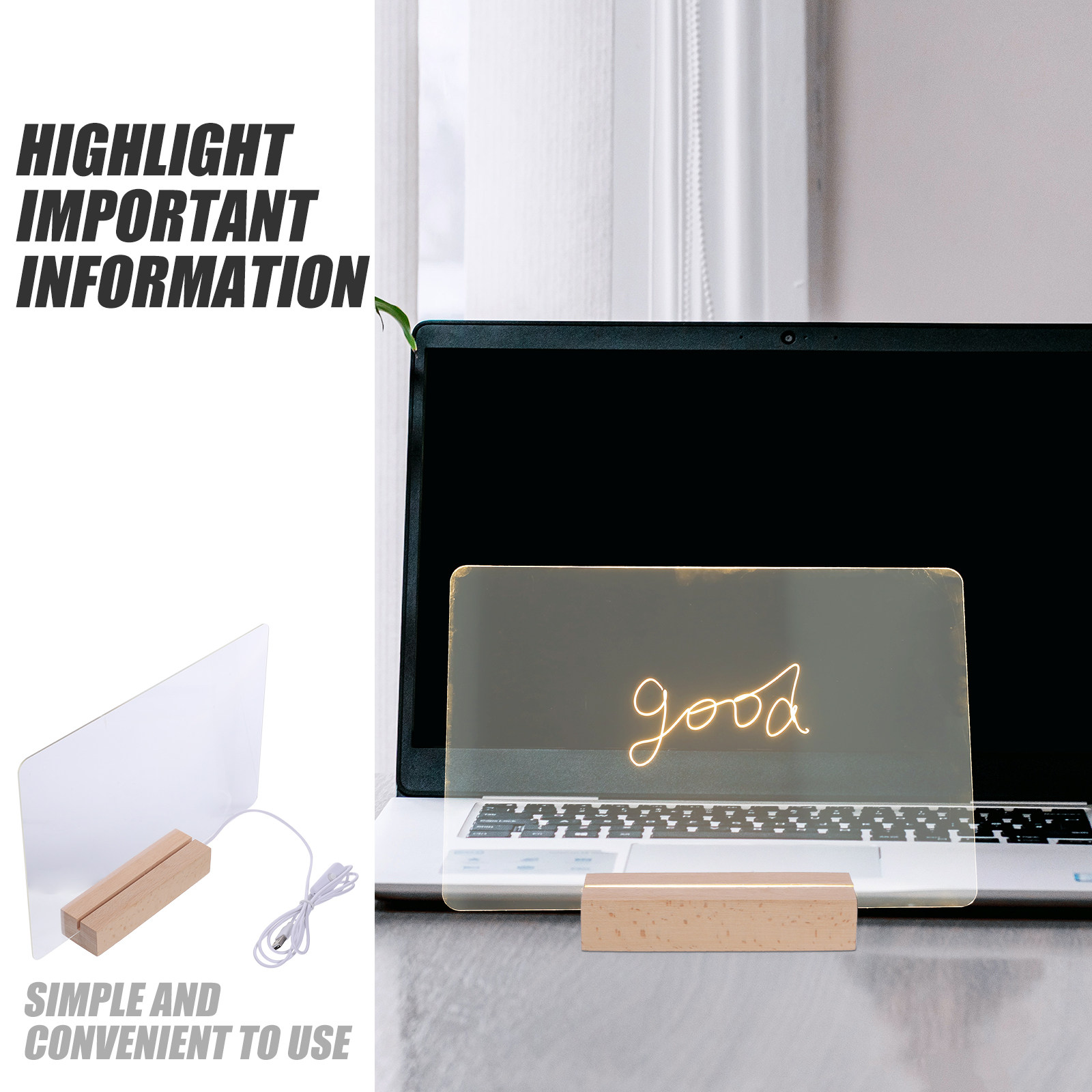 1 Set Acryl-Schreibtafel mit N – Home Office Lamp Bewertung und Preis