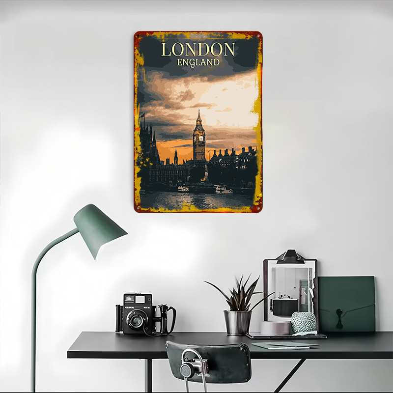 Vintage London Weißblech-Poste – Home Office London Bewertung und Preis