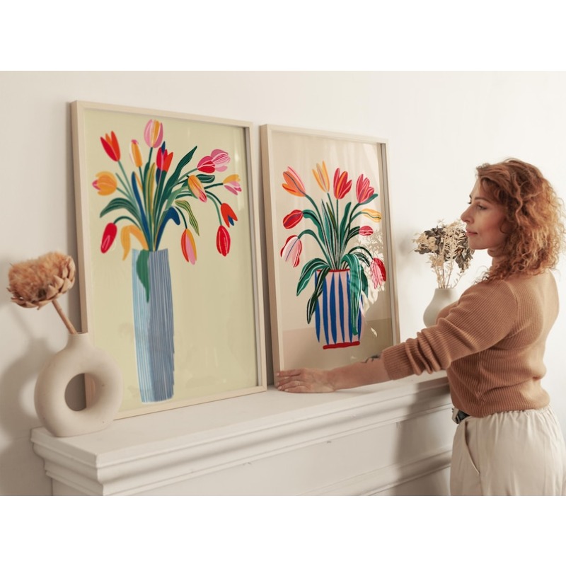 2 Stück Tulpenblumen-Leinwand- – Home Office Youtube Bewertung und Preis