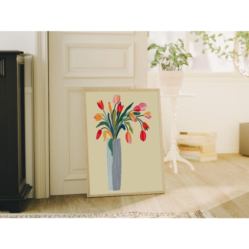 2 Stück Tulpenblumen-Leinwand- – Home Office Youtube Bewertung und Preis