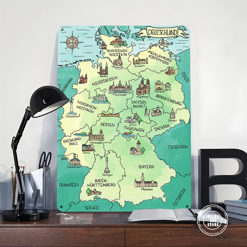 Aquarell Deutschland Karte Per – Home Office Deutschland Bewertung und Preis