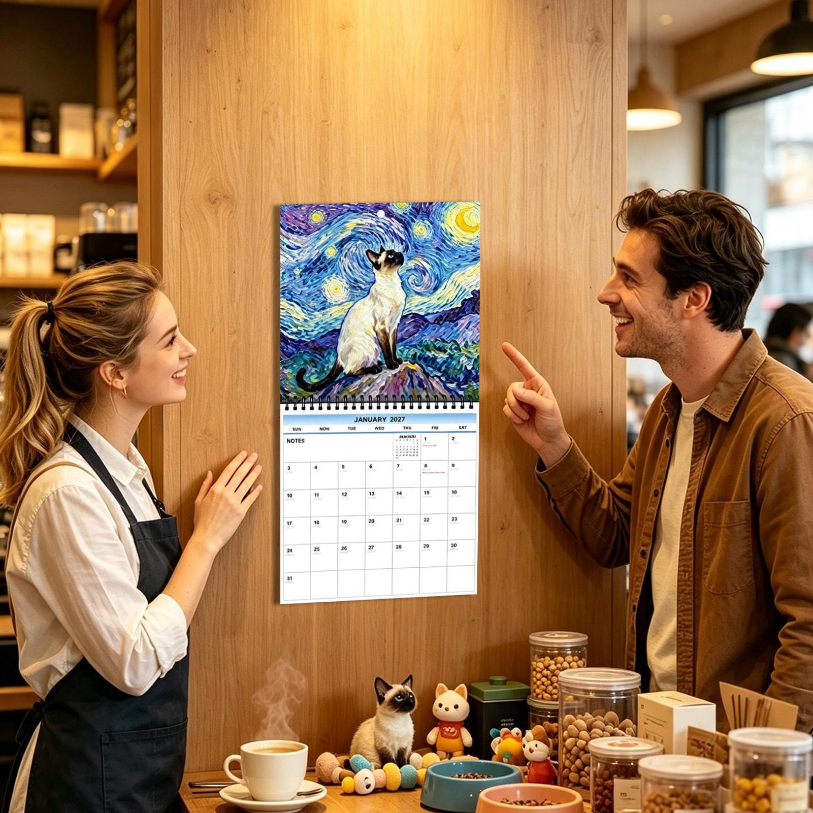2027 Wandkalender mit Katzen-  – Home Office Wallpaper Bewertung und Preis